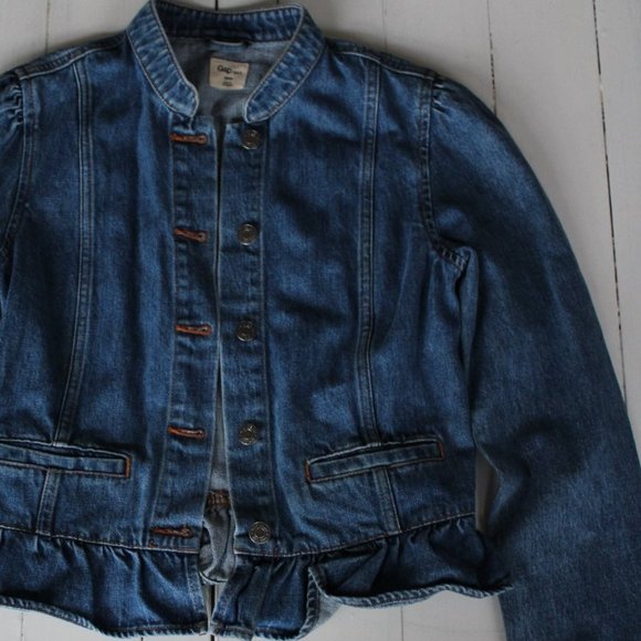 GAP Denim Peplum Jacket - Picture 1 of 7